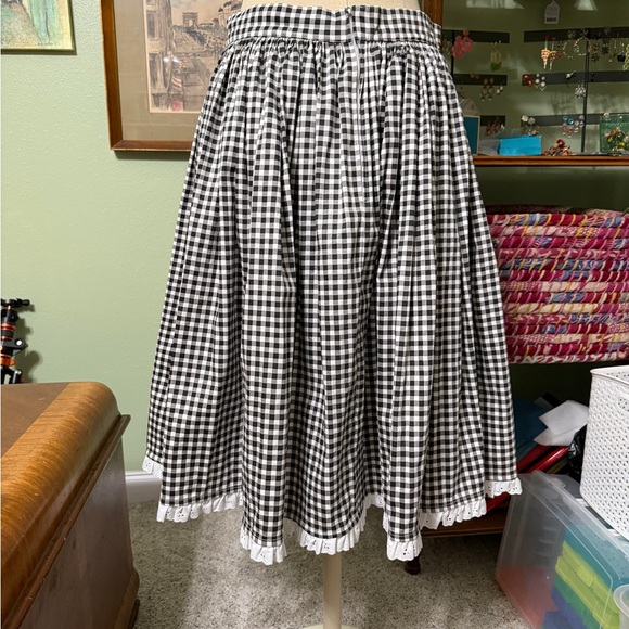 Vixen by Micheline Pitt Classic Gingham A-Line Skirt - Picture 2 of 5